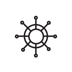 Beads Brush Buttons Outline Icon