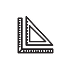 Ruler Tailors Tool Outline Icon