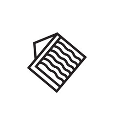 Cloth Flap Piece Outline Icon