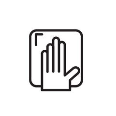 Hand Touch Washing Outline Icon