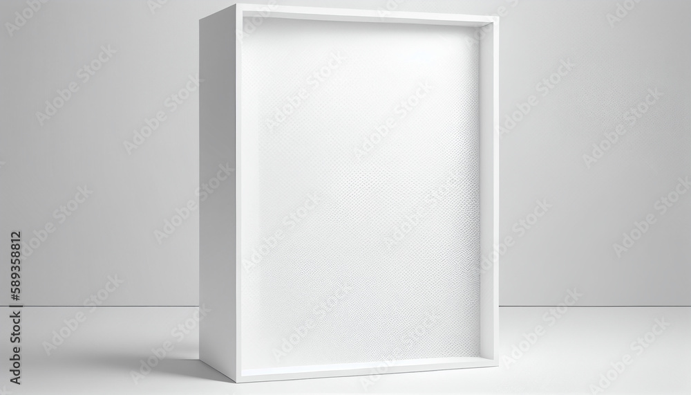Poster blank white background vector illustration for design. 3d rendering. generative ai