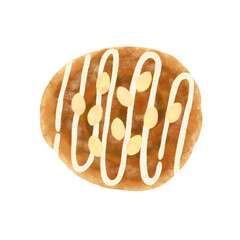 美味しそうなシナモンロールの手描きイラスト2