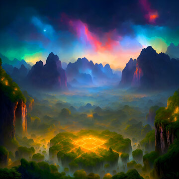 Rainbow Valley with Northern Lights