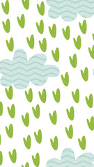 green hearts raining of the sky soft theme