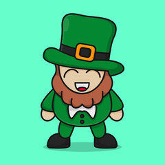 Cartoon Leprechaun Character Mascot Vector Illustration