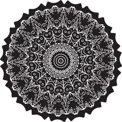 Beautiful round pattern. Vector file for designs.