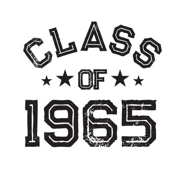 Class Of 1965 t shirt Design Vector, Vintage Class
