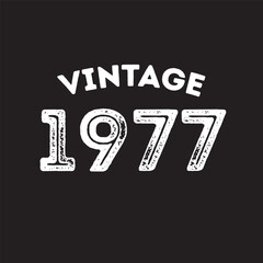 Fototapeta na wymiar 1977 vintage retro t shirt design vector