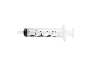 5cc syringe for AB fertilizer white background