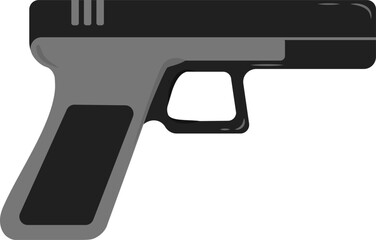 Pistol gun weapon firearm vector