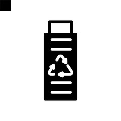 battery icon solid style vector