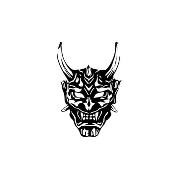 vector illustration of samurai mask