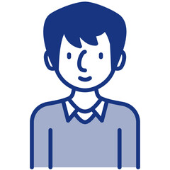 male avatar blue icon