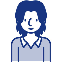male avatar blue icon