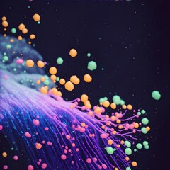 background of colorful jellyfish. Created using generative AI