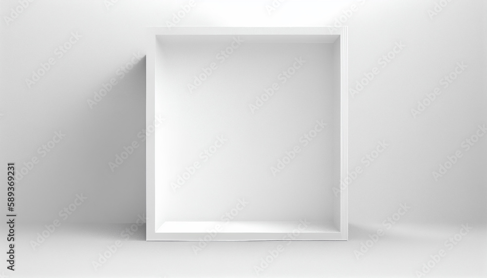 Poster plain white background with soft shadows, plain, soft shadows. generative ai