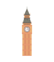 Clock tower symbolizes famous city tourism landmark
