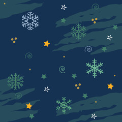 design repeat pattern winter and snow 