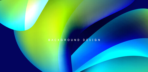 Beautiful liquid shapes with fluid colors abstract background