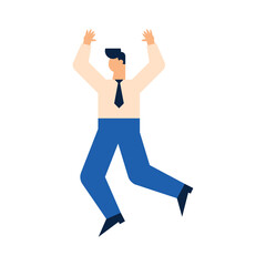 elegant business man celebrating