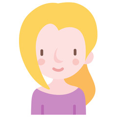 girl avatar flat icon