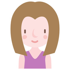 girl avatar flat icon