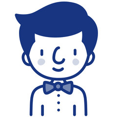 boy avatar blue icon