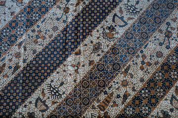 Classical Yogyakarta Batik pattern displayed in Kotagede museum, 30 March 2023
