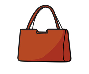 red brown shopping bag or business hand back