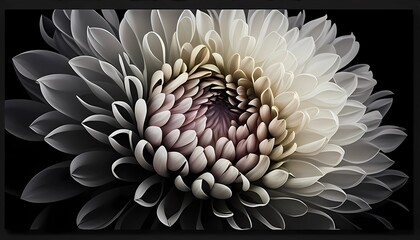 Chrysanthemum Flower Focus Background, Made with Generative AI