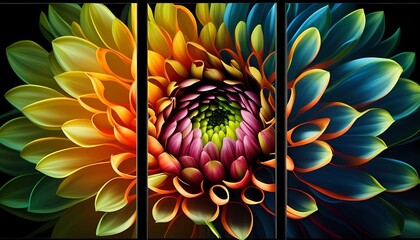 Anske's Beautiful Flower Art Focus Background, Made with Generative AI