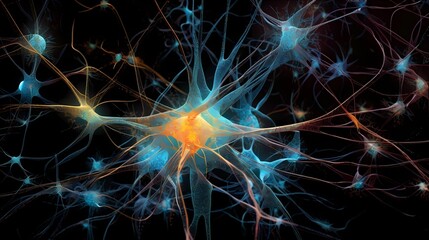 Neuron Zoom Out Background, Made with Generative AI