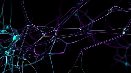Surreal Neuron Network Background, Made with Generative AI