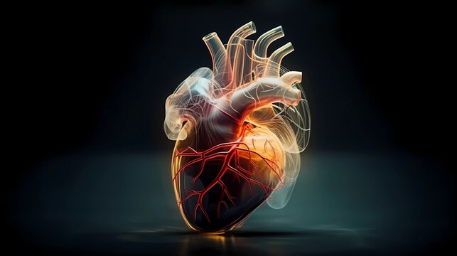 Heart Beating Image, Made with Generative AI
