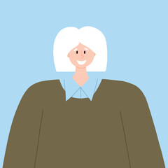 Portrait of an albino woman. Vector illustration of a woman with albinism. International Albinism Awareness Day. Albinism. Genetic rare disorder.