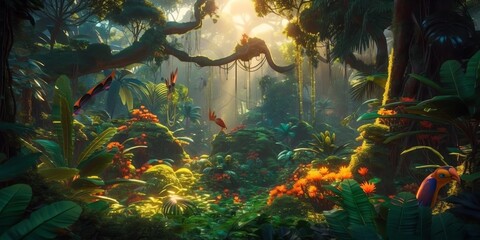 Nature Focused 3D Animated Wallpaper, Made with Generative AI