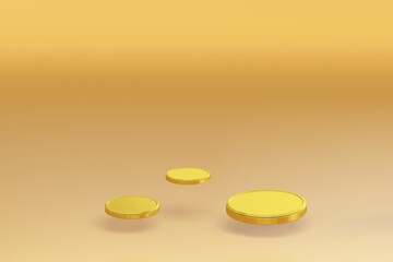 Pedestal, podium for displaying products, cosmetics, jewelry. 3d rendering