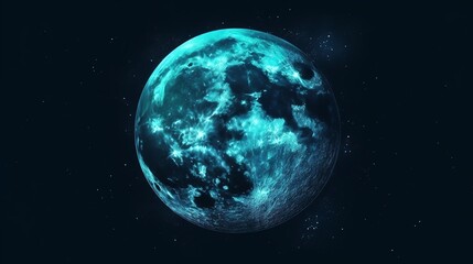 Obraz na płótnie Canvas Full Moon 2D Background, Made with Generative AI
