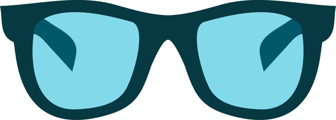 Colored glasses flat vector illustration