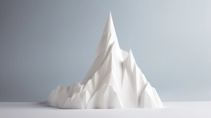 Snowy Mountain Peak Background, Made with Generative AI