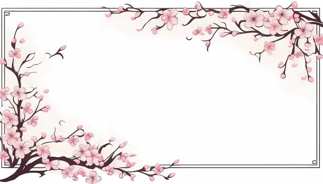 Delicate Cherry Blossom Background, Made with Generative AI