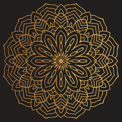 Luxury mandala background with golden arabesque, Decorative mandala for print, poster, cover, brochure, flyer, banner