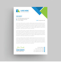 Abstract Letterhead Design Modern Business Letterhead Design Template, Cleaning Service company Letterhead design. curve and modern shape unique design