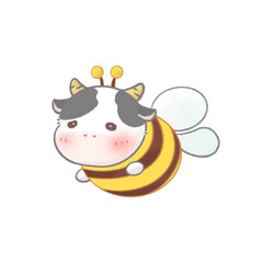 cute cow bee