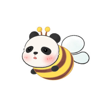 cute panda bee