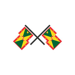 Grenada flags icon set, Grenada independence day icon set vector sign symbol