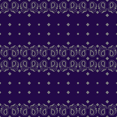 Vector blue color arabic paisley pattern