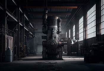 Obraz na płótnie Canvas Industrial Building Interior 4. Generative AI