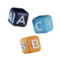 Alphabet Cube 3D Icon