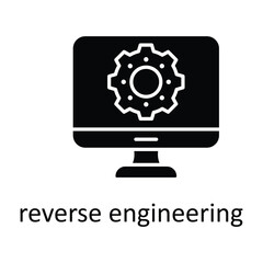 reverse engineering Vector  Solid Icons. Simple stock illustration stock